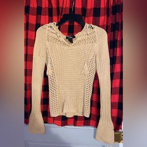 Old Express knitted sweater with hood